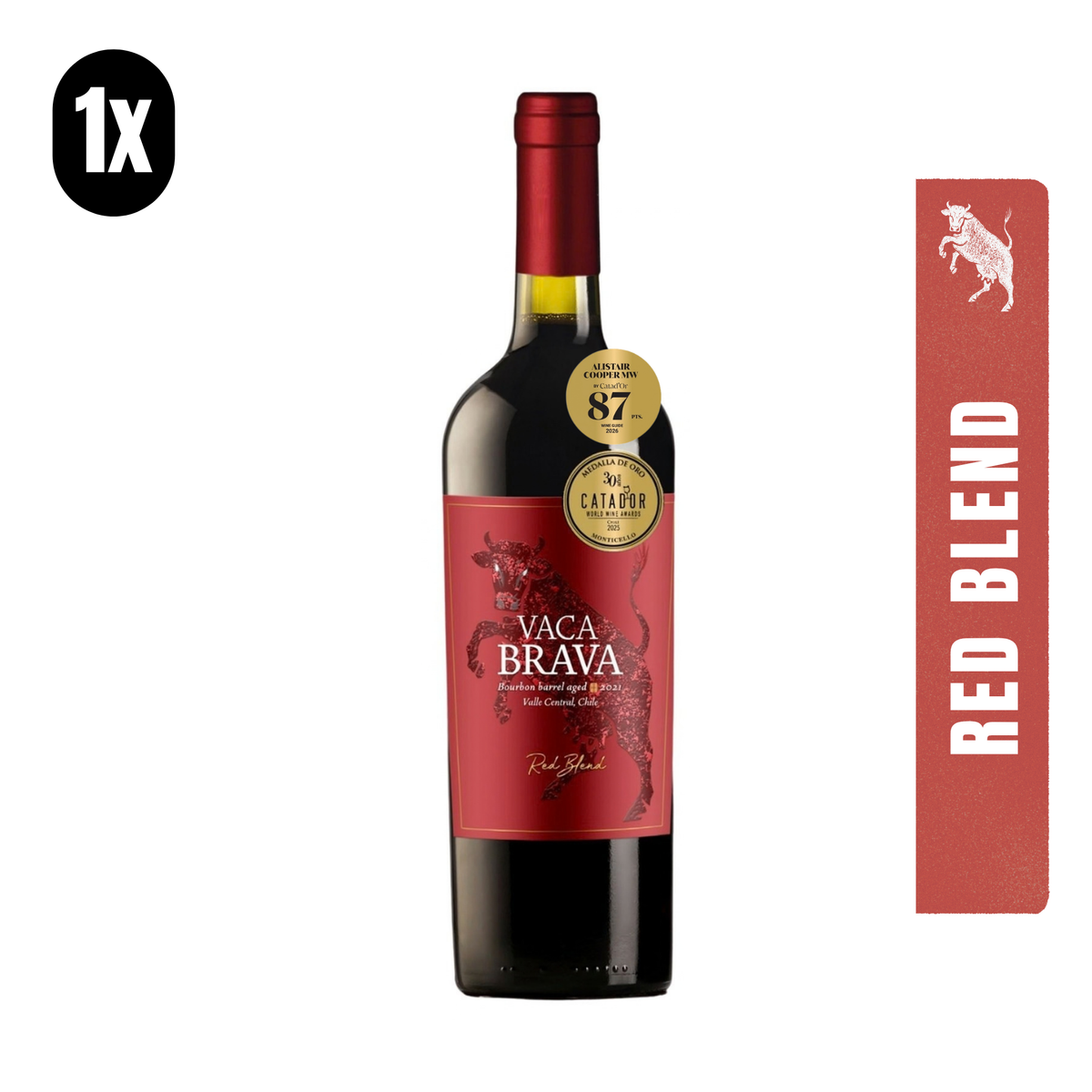 Botella Vaca Brava Gran Reserva Red Blend 750cc