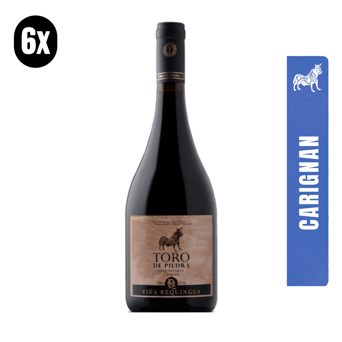 6x750cc Toro de Piedra Gran Reserva Carignan