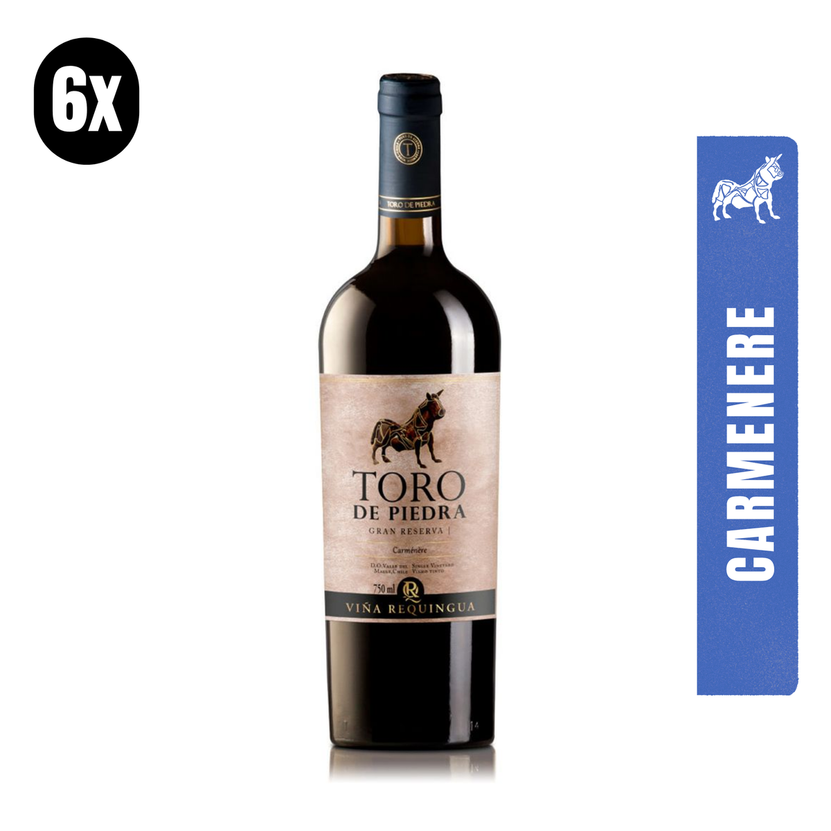 6x750cc Toro de Piedra Gran Reserva Carmenere