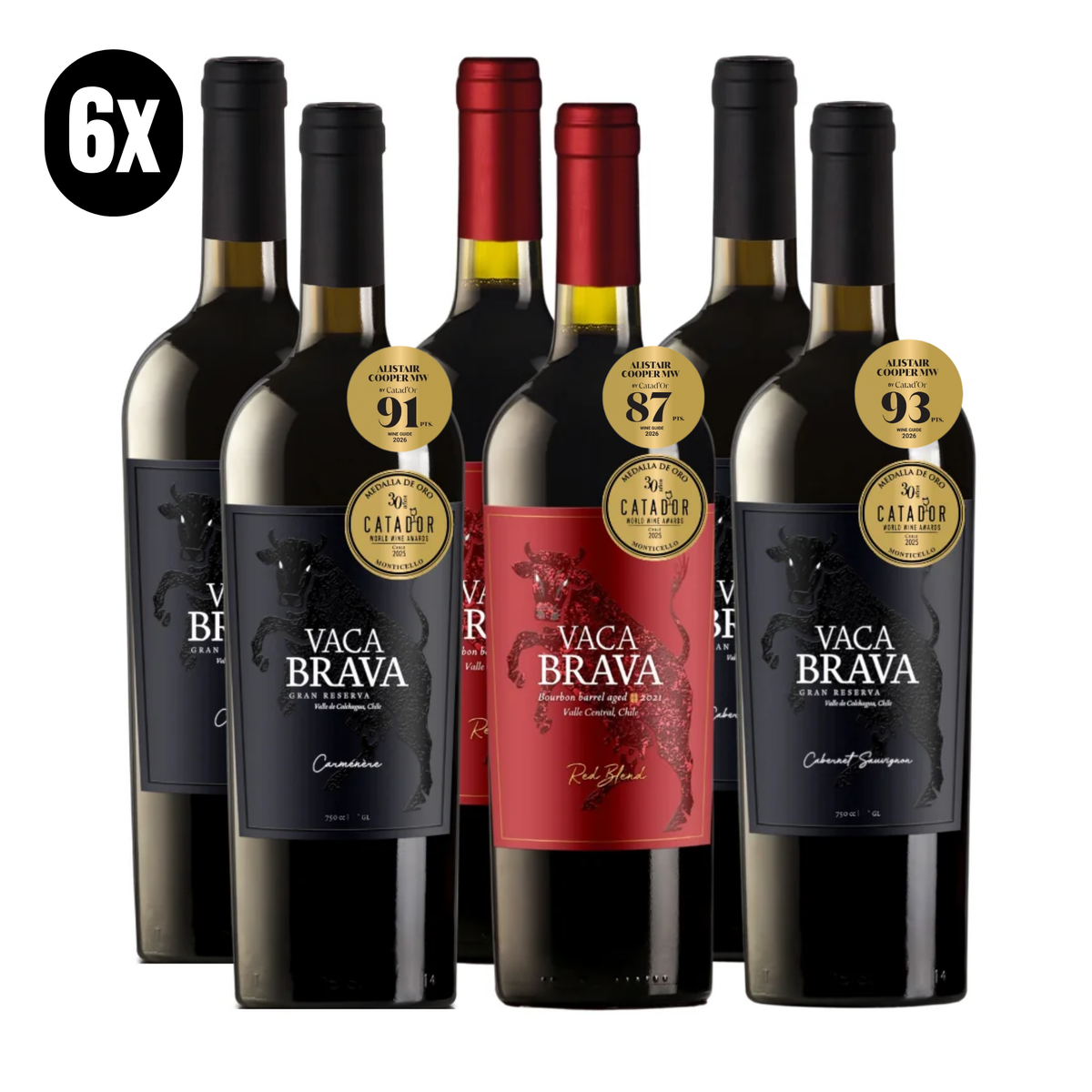 6x750cc Mix Vaca Brava Gran Reserva Pack 2
