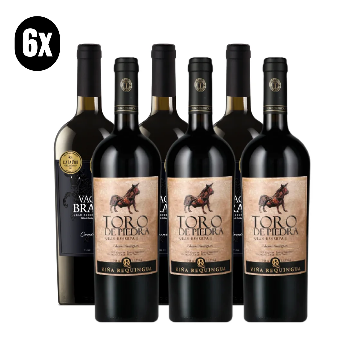 6x750cc Vaca Brava y Toro de Piedra