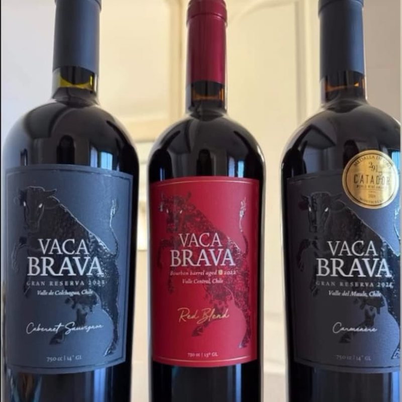 Tres botellas Vaca Brava reci&eacute;n llegadas